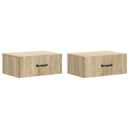 Nástěnný Noční Stolek 2 Pcs Dub Sonoma 49 X 34,5 X 20 Cm