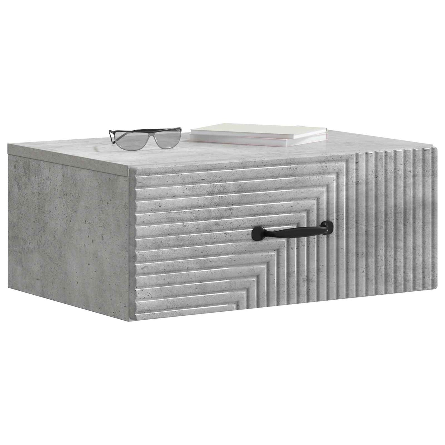 Nástěnný Noční Stolek 2 Pcs Betonově Šedá 49 X 34,5 X 20 Cm