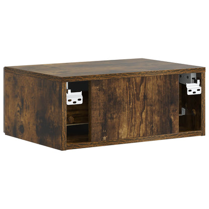 Nástěnný Noční Stolek 2 Pcs Kouřový Dub 49 X 34,5 X 20 Cm