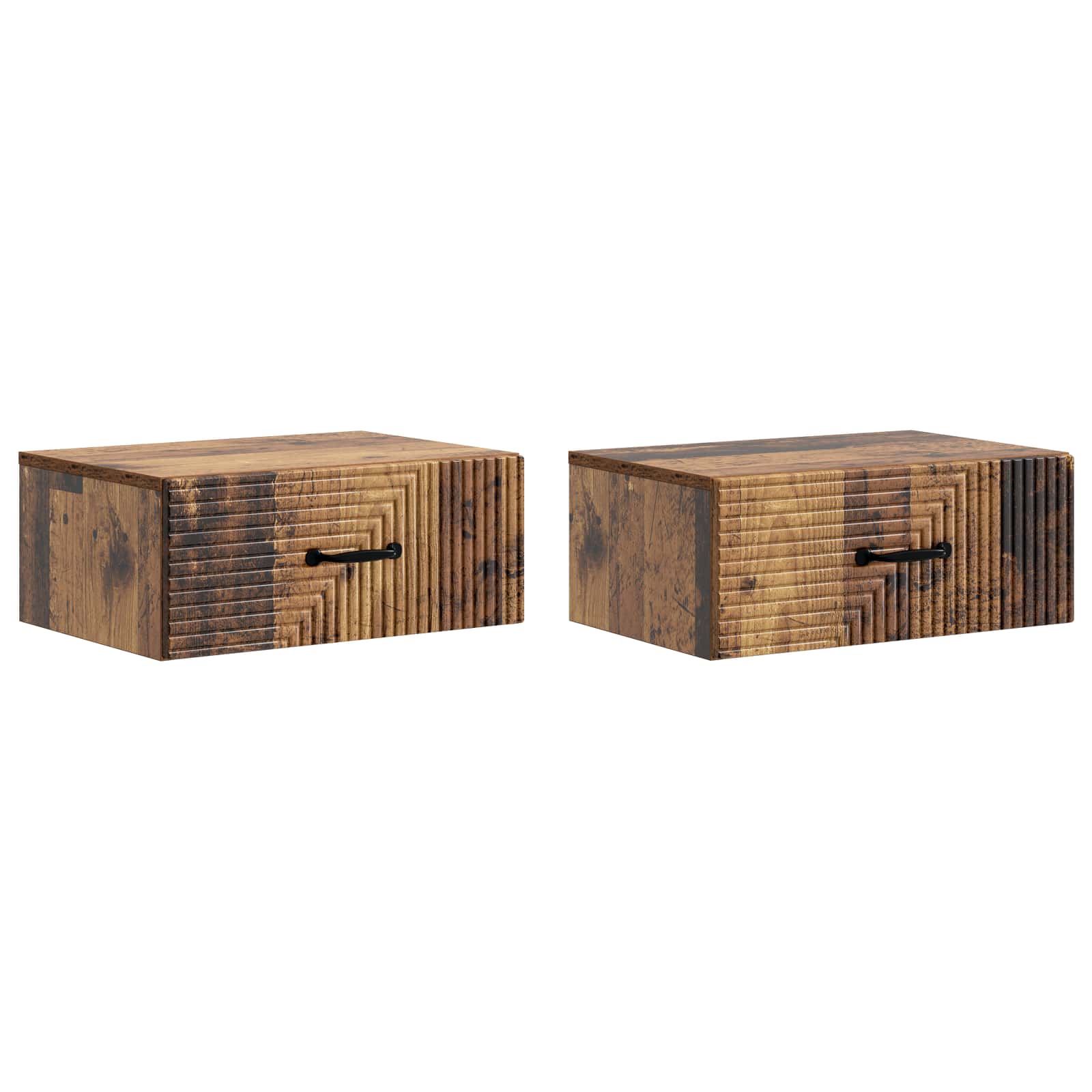 Nástěnný Noční Stolek 2 Pcs Staré Dřevo 49 X 34,5 X 20 Cm