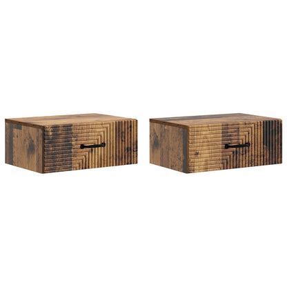 Nástěnný Noční Stolek 2 Pcs Staré Dřevo 49 X 34,5 X 20 Cm