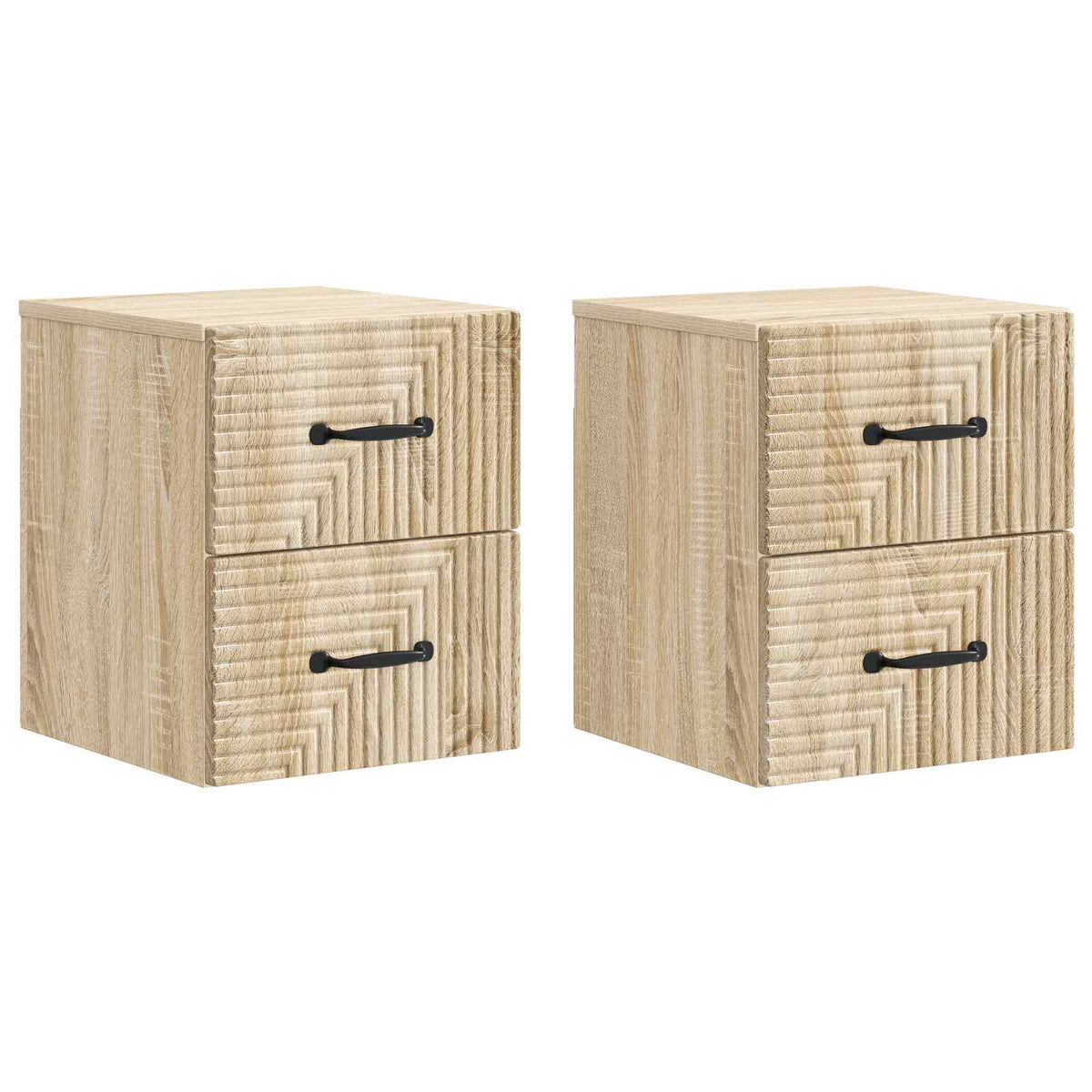 Nástěnný Noční Stolek 2 Pcs Dub Sonoma 34,5 X 33 X 40 Cm