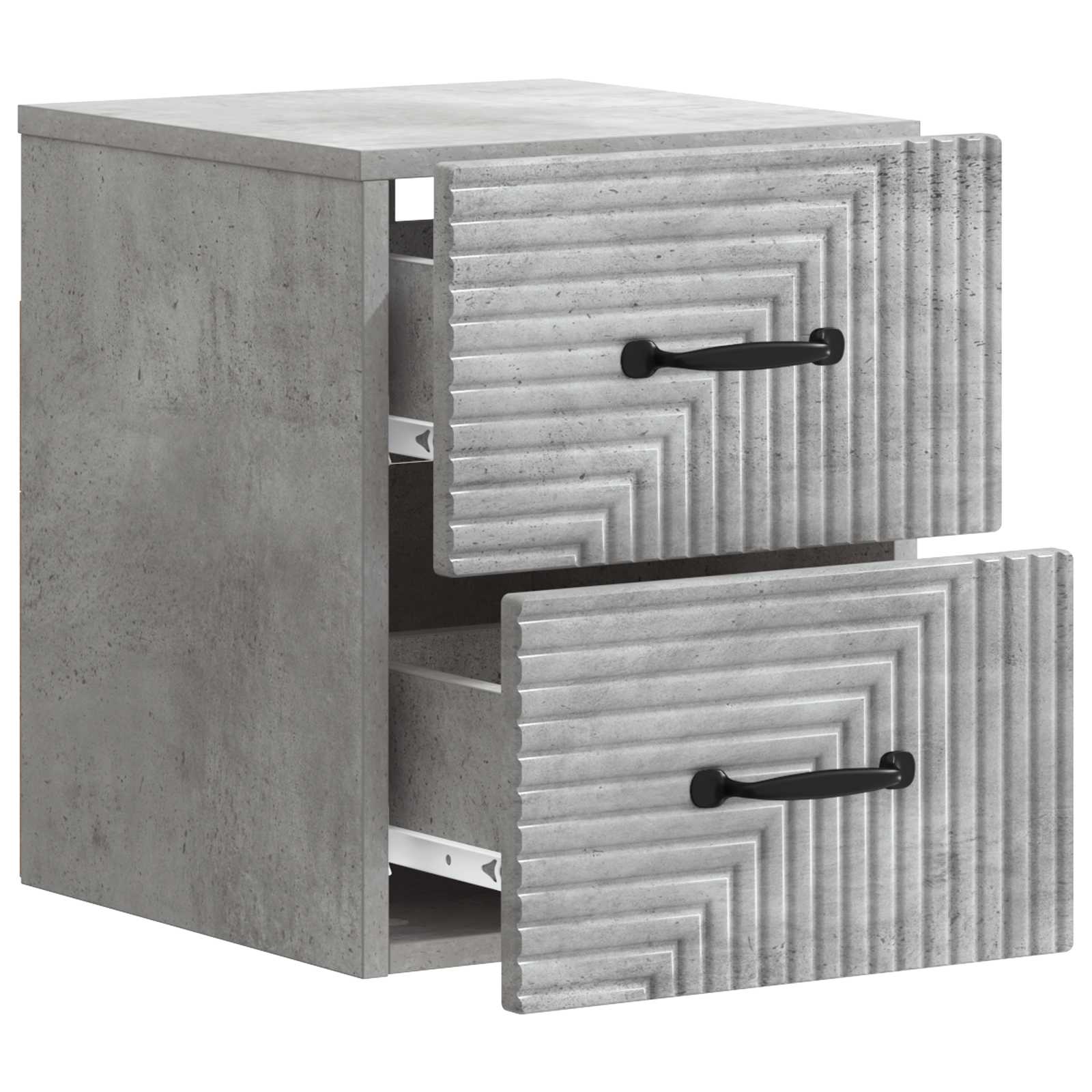 Nástěnný Noční Stolek 2 Pcs Betonově Šedá 34,5 X 33 X 40 Cm