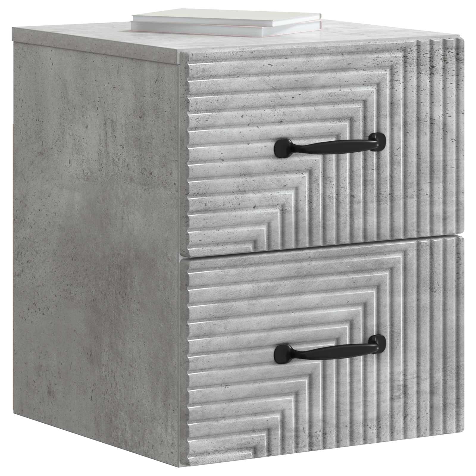 Nástěnný Noční Stolek 2 Pcs Betonově Šedá 34,5 X 33 X 40 Cm