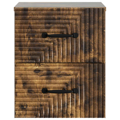 Nástěnný Noční Stolek 2 Pcs Kouřový Dub 34,5 X 33 X 40 Cm