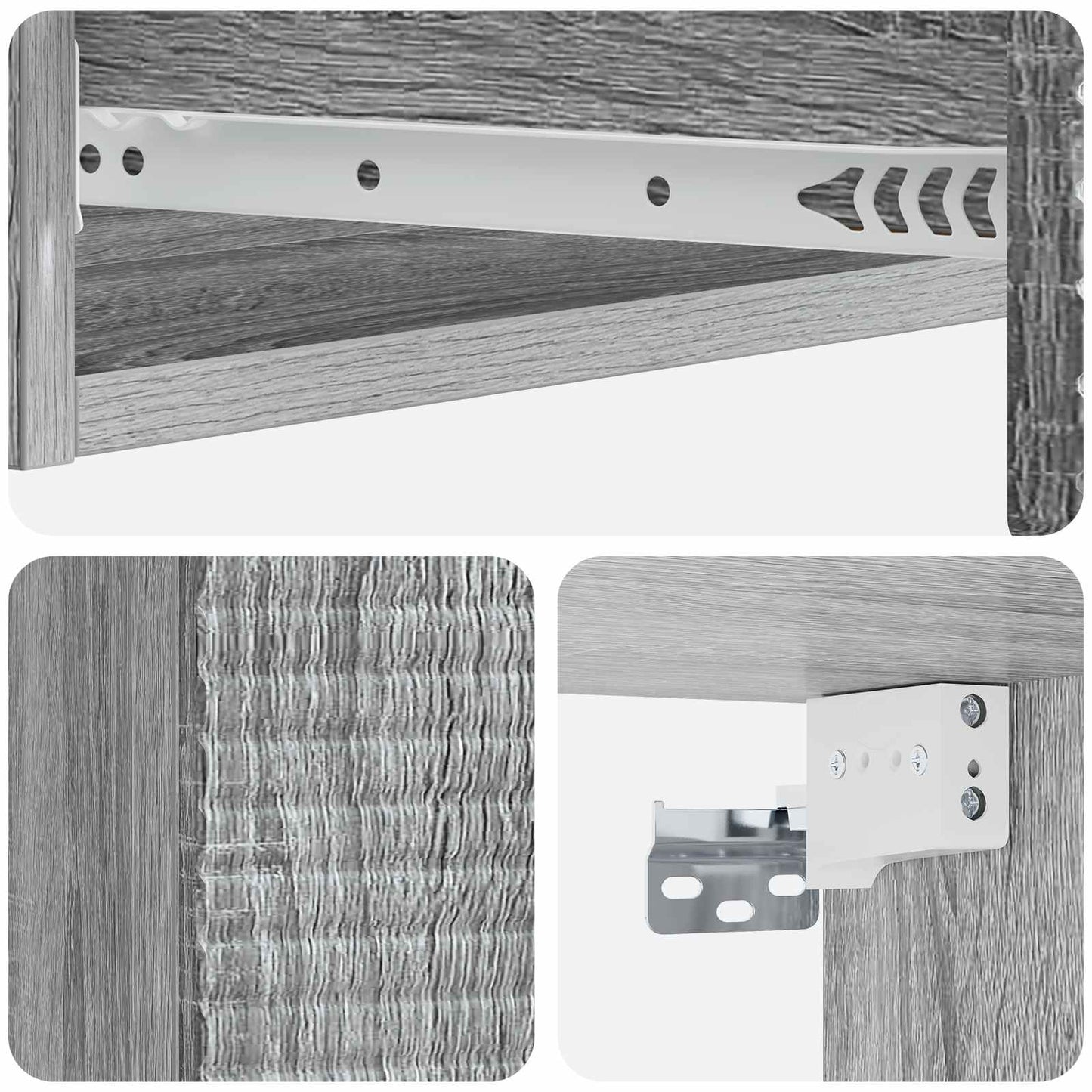 Nástěnný Boční Stůl Šedá Sonoma 87,5 X 34,5 X 17 Cm