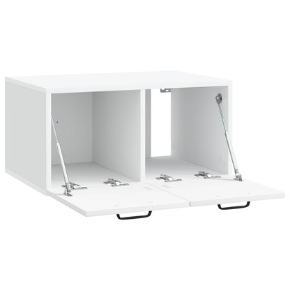 Nástěnná Tv Skříň Bílá 59,5 X 41 X 30 Cm Kompozitní Dřevo