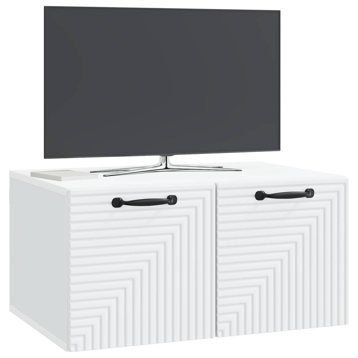 Nástěnná Tv Skříň Bílá 59,5 X 41 X 30 Cm Kompozitní Dřevo