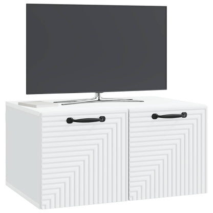 Nástěnná Tv Skříň Bílá 59,5 X 41 X 30 Cm Kompozitní Dřevo