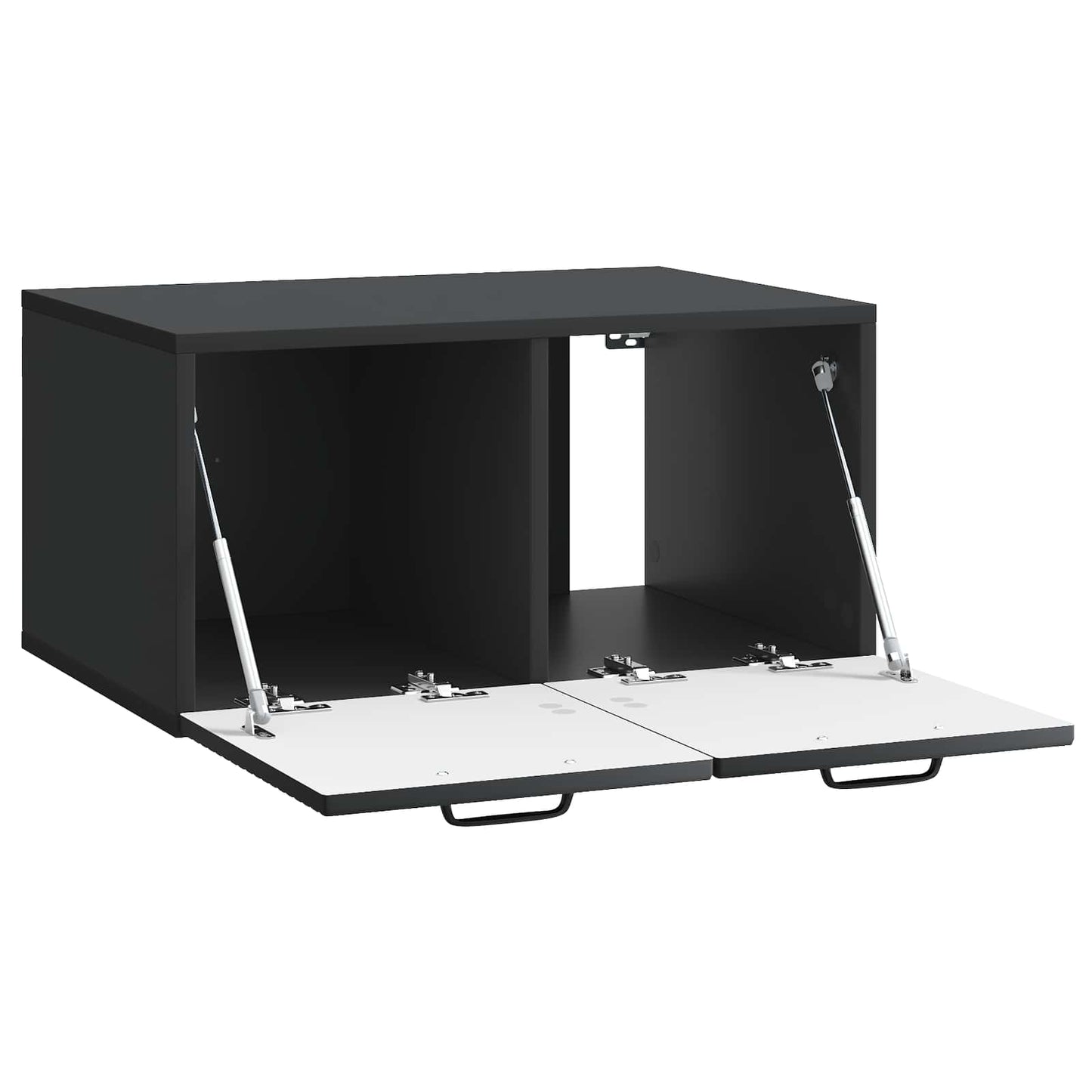 Nástěnná Tv Skříň Černá 59,5 X 41 X 30 Cm Kompozitní Dřevo