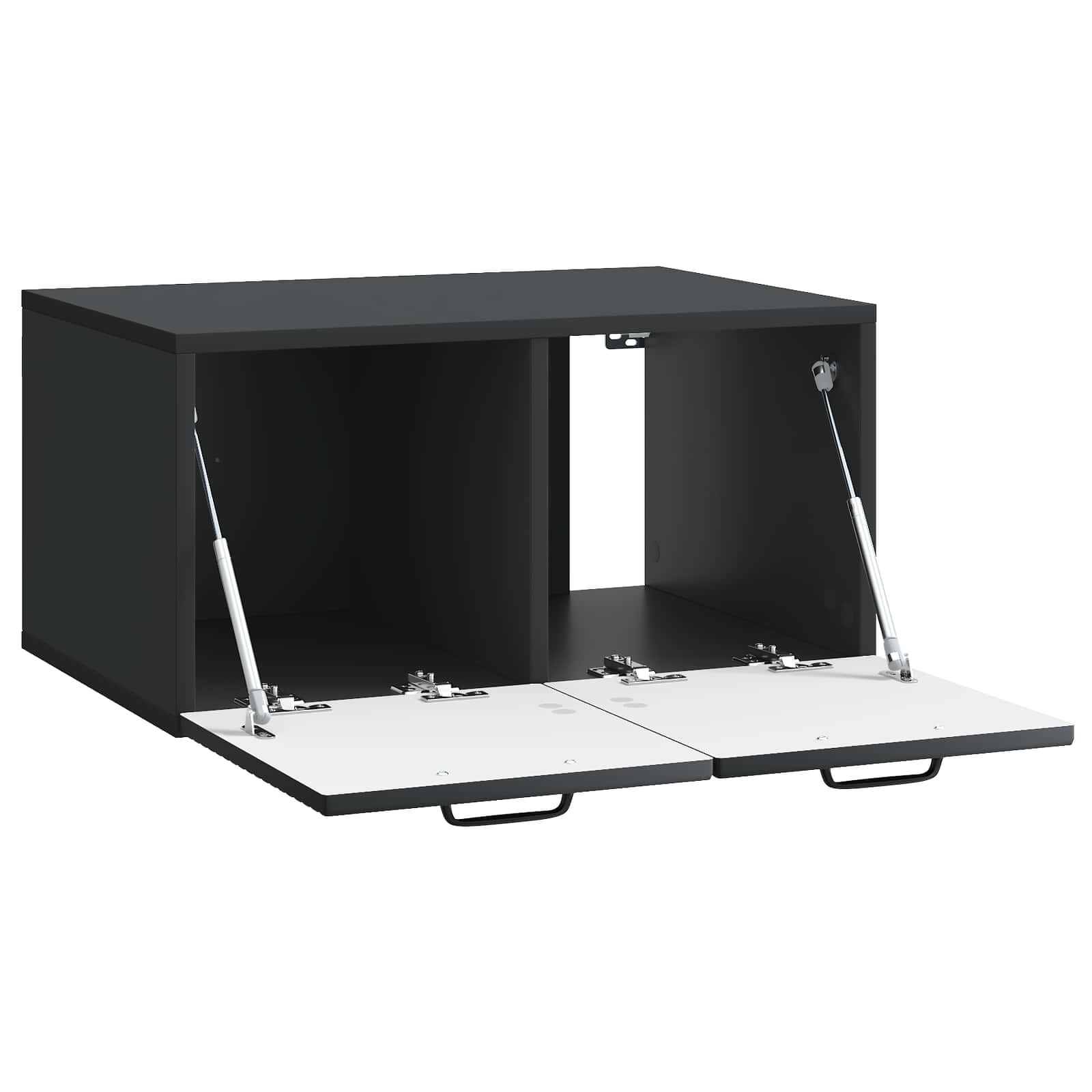 Nástěnná Tv Skříň Černá 59,5 X 41 X 30 Cm Kompozitní Dřevo