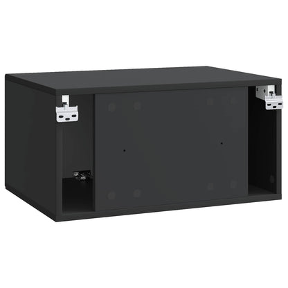 Nástěnná Tv Skříň Černá 59,5 X 41 X 30 Cm Kompozitní Dřevo
