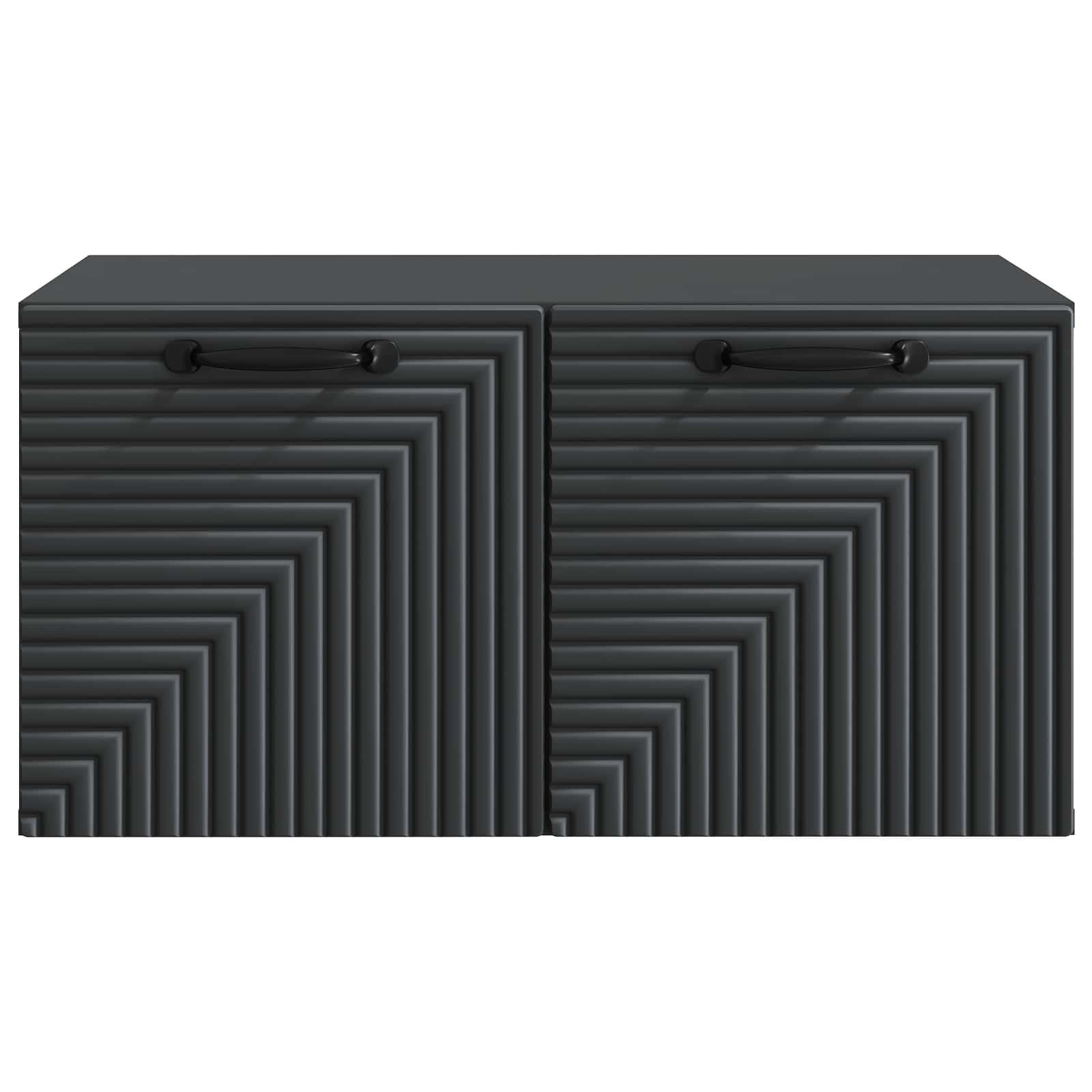 Nástěnná Tv Skříň Černá 59,5 X 41 X 30 Cm Kompozitní Dřevo