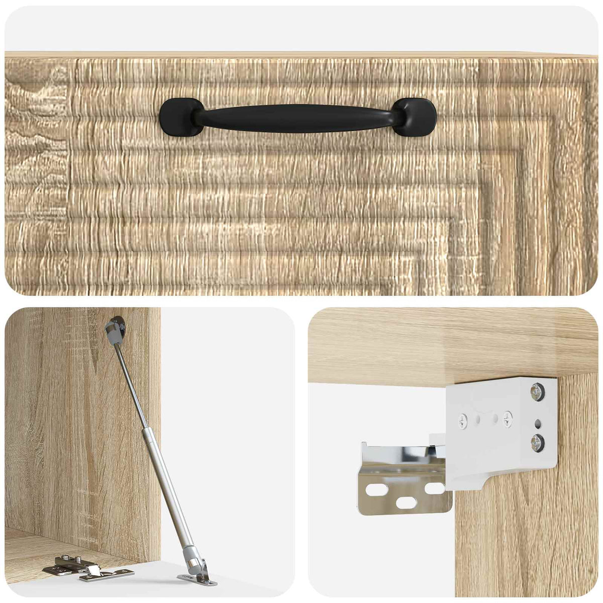 Nástěnná Tv Skříň Dub Sonoma 59,5 X 41 X 30 Cm Kompozitní Dřevo