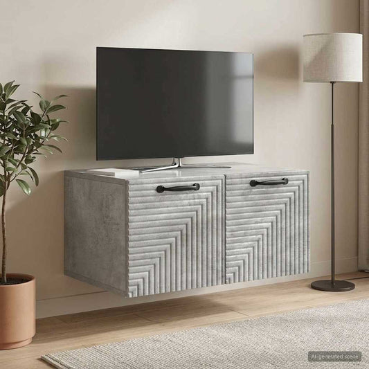 Nástěnná Tv Skříň Nástěnný Betonově Šedá 59,5 X 41 X 30 Cm