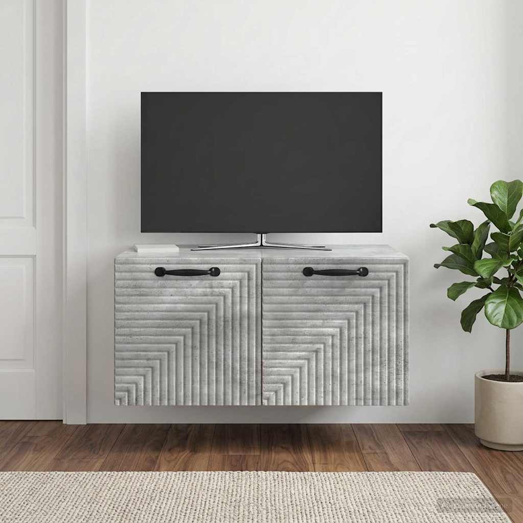 Nástěnná Tv Skříň Nástěnný Betonově Šedá 59,5 X 41 X 30 Cm