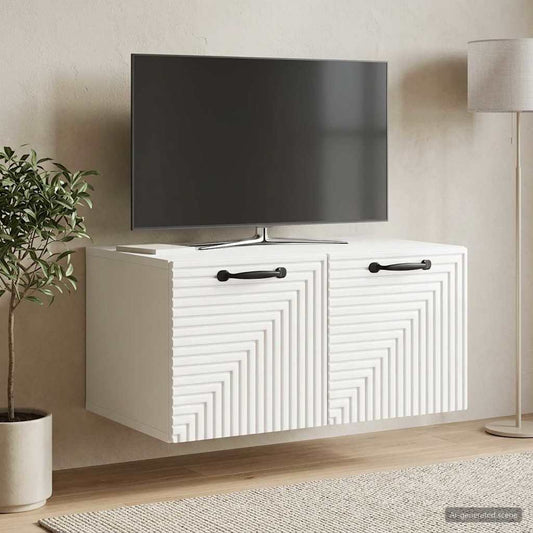 Nástěnná Tv Skříň Bílá S Vysokým Leskem 59,5 X 41 X 30 Cm