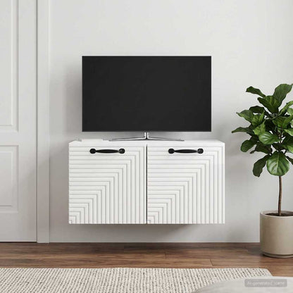 Nástěnná Tv Skříň Bílá S Vysokým Leskem 59,5 X 41 X 30 Cm