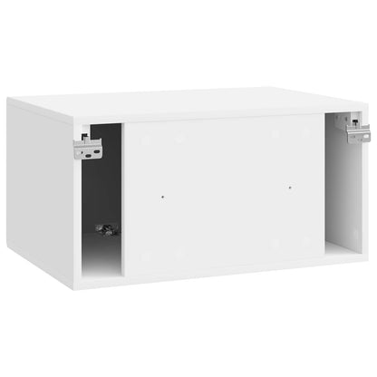 Nástěnná Tv Skříň Bílá S Vysokým Leskem 59,5 X 41 X 30 Cm
