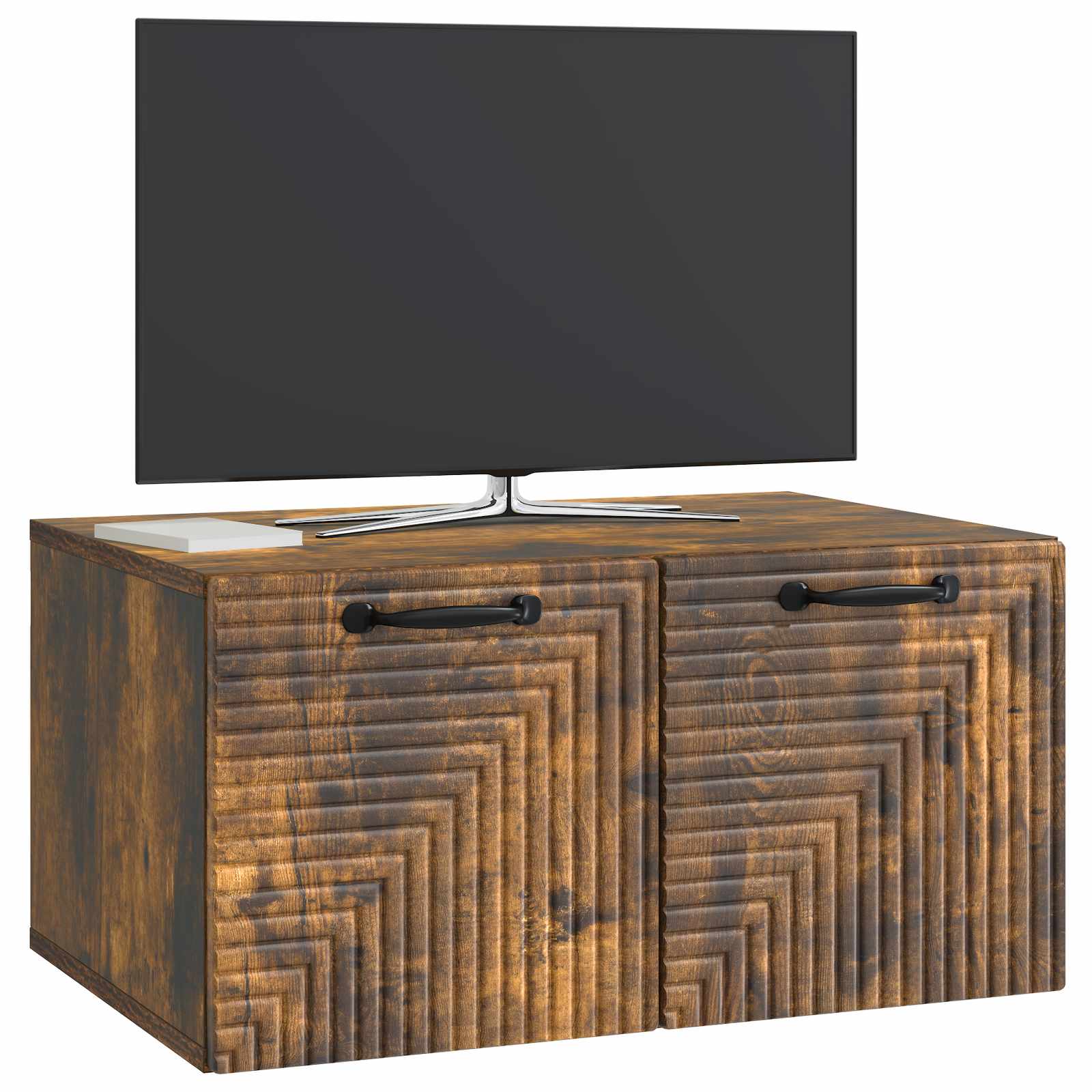 Nástěnná Tv Skříň Nástěnný Kouřový Dub 59,5 X 41 X 30 Cm