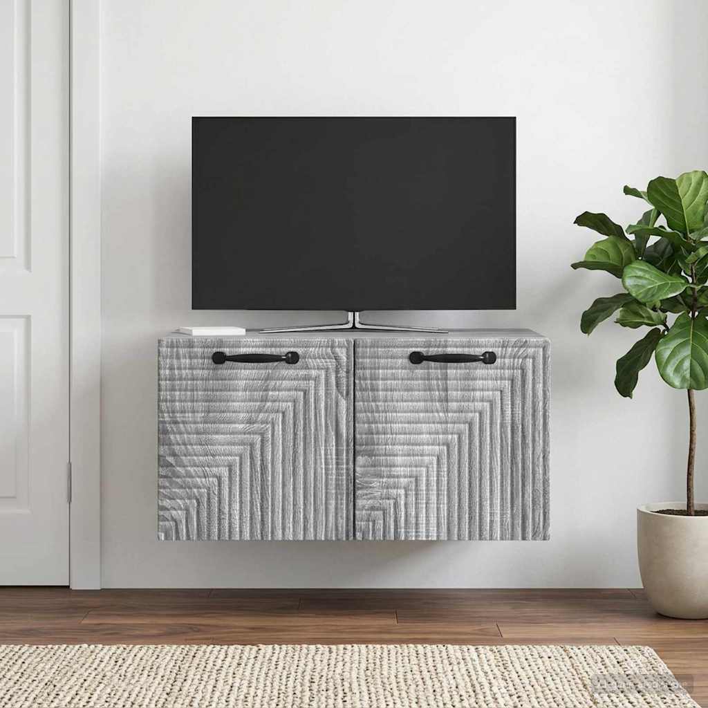 Nástěnná Tv Skříň Nástěnný Šedá Sonoma 59,5 X 41 X 30 Cm