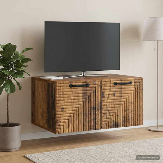 Nástěnná Tv Skříň Nástěnný Staré Dřevo 59,5 X 41 X 30 Cm