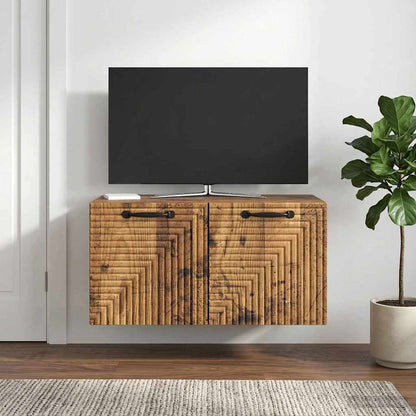 Nástěnná Tv Skříň Nástěnný Staré Dřevo 59,5 X 41 X 30 Cm