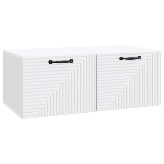 Nástěnná Tv Skříň Bílá 78,5 X 41 X 30 Cm Kompozitní Dřevo