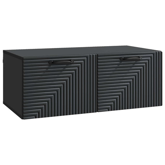 Nástěnná Tv Skříň Černá 78,5 X 41 X 30 Cm Kompozitní Dřevo