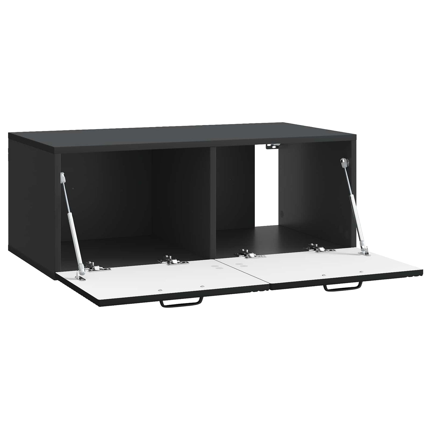 Nástěnná Tv Skříň Černá 78,5 X 41 X 30 Cm Kompozitní Dřevo