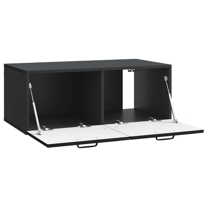 Nástěnná Tv Skříň Černá 78,5 X 41 X 30 Cm Kompozitní Dřevo