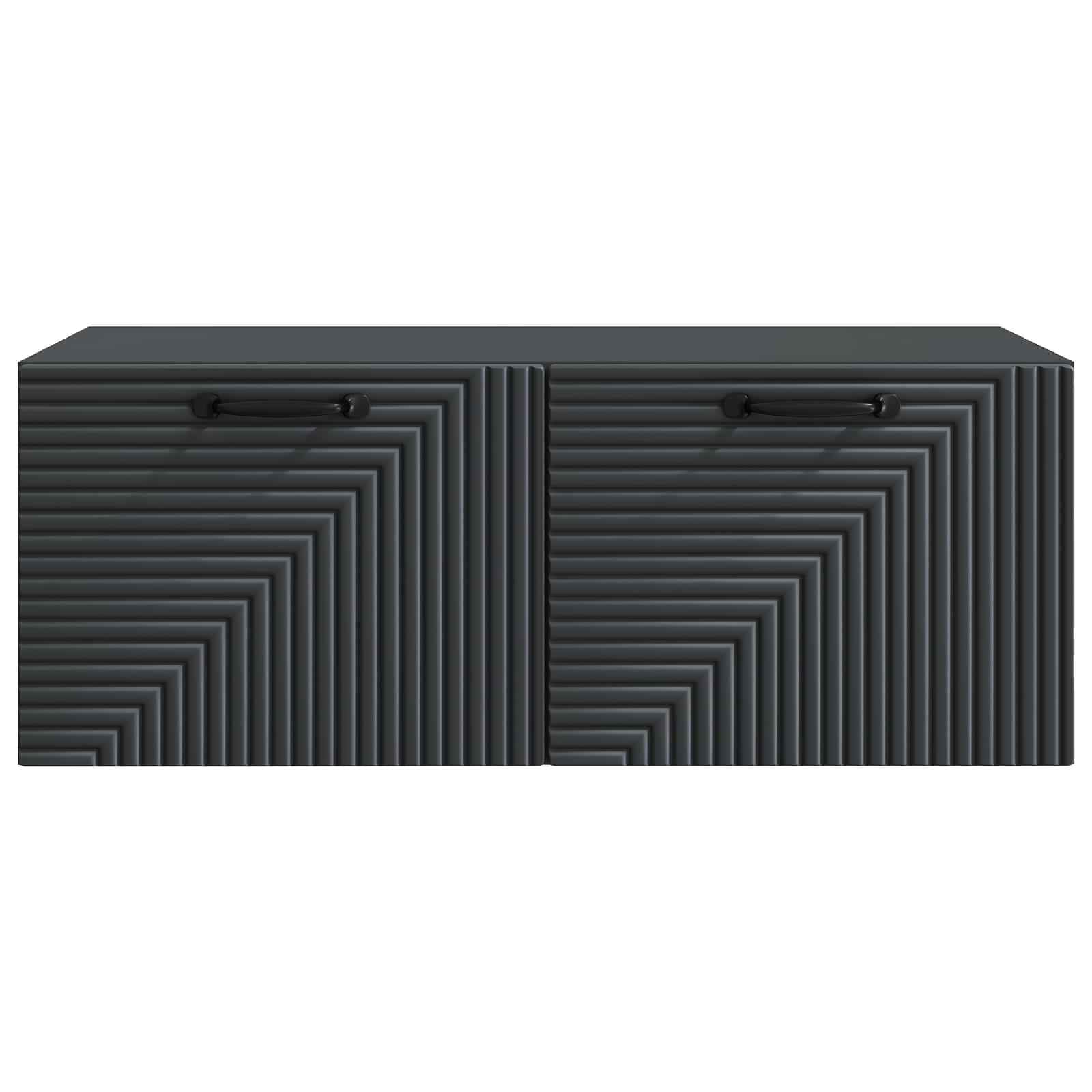 Nástěnná Tv Skříň Černá 78,5 X 41 X 30 Cm Kompozitní Dřevo
