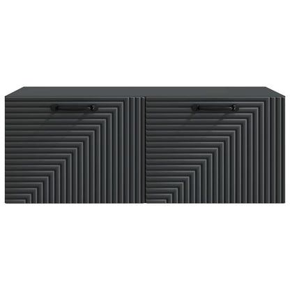 Nástěnná Tv Skříň Černá 78,5 X 41 X 30 Cm Kompozitní Dřevo