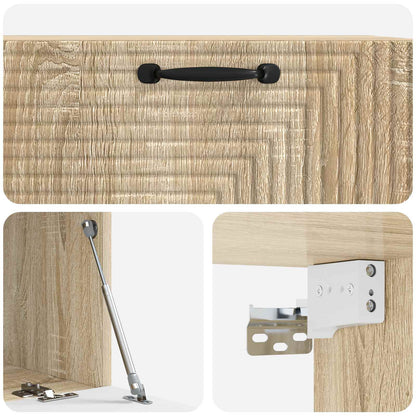 Nástěnná Tv Skříň Dub Sonoma 78,5 X 41 X 30 Cm Kompozitní Dřevo