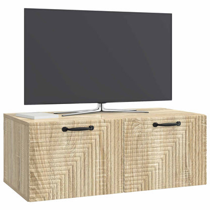 Nástěnná Tv Skříň Dub Sonoma 78,5 X 41 X 30 Cm Kompozitní Dřevo