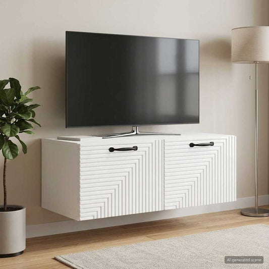 Nástěnná Tv Skříň Bílá S Vysokým Leskem 78,5 X 41 X 30 Cm