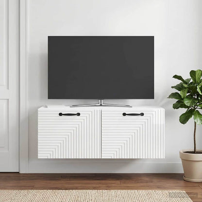 Nástěnná Tv Skříň Bílá S Vysokým Leskem 78,5 X 41 X 30 Cm