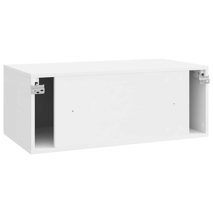 Nástěnná Tv Skříň Bílá S Vysokým Leskem 78,5 X 41 X 30 Cm