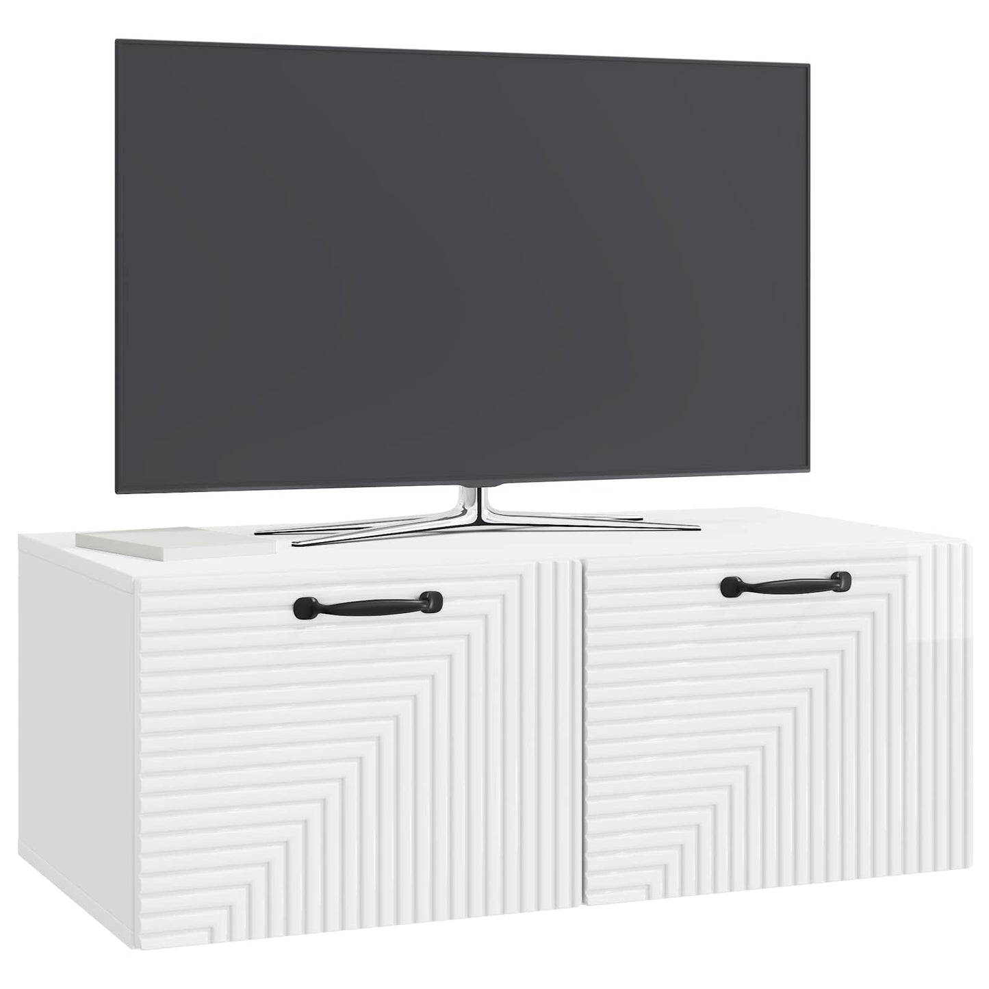 Nástěnná Tv Skříň Bílá S Vysokým Leskem 78,5 X 41 X 30 Cm