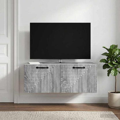 Nástěnná Tv Skříň Nástěnný Šedá Sonoma 78,5 X 41 X 30 Cm