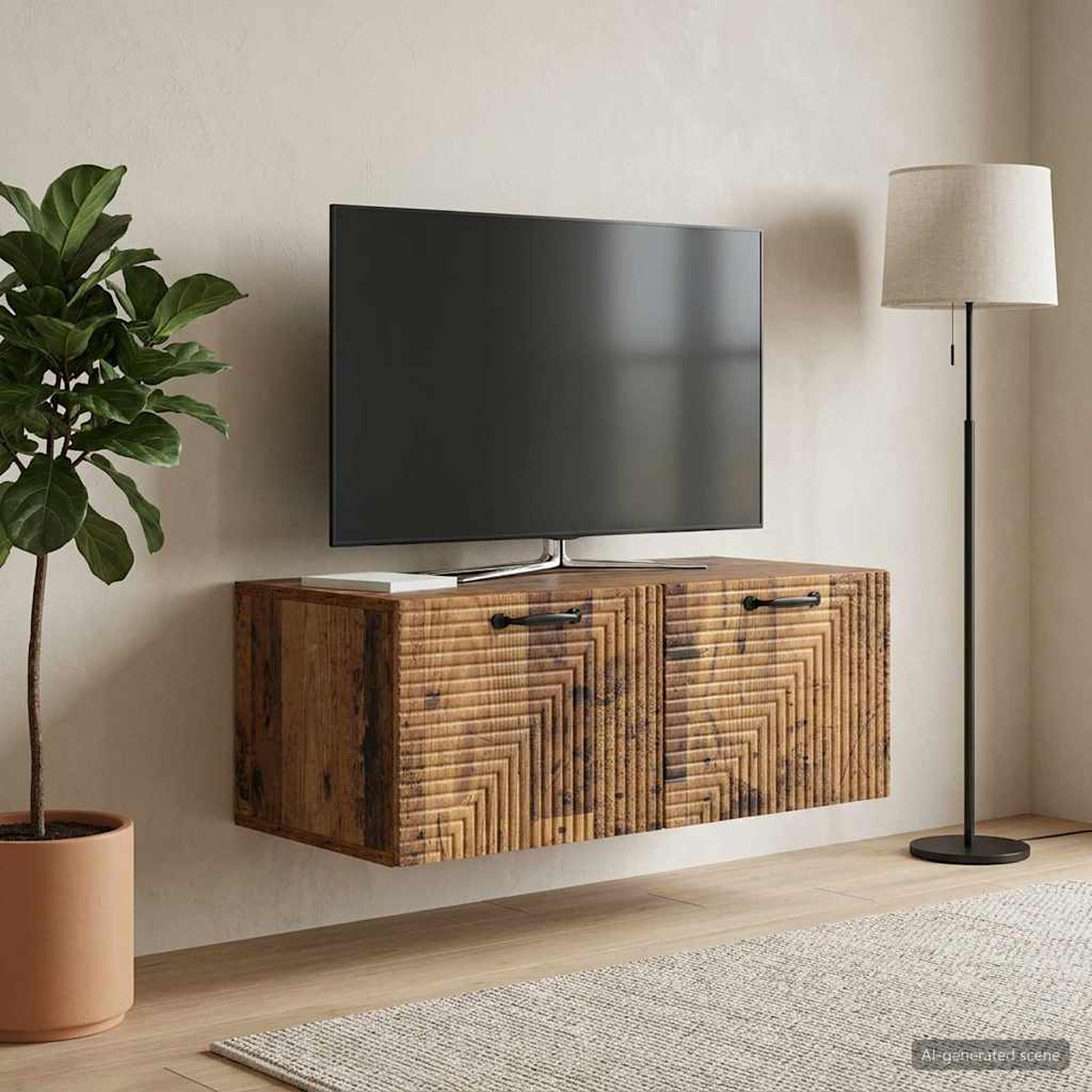 Nástěnná Tv Skříň Nástěnný Staré Dřevo 78,5 X 41 X 30 Cm