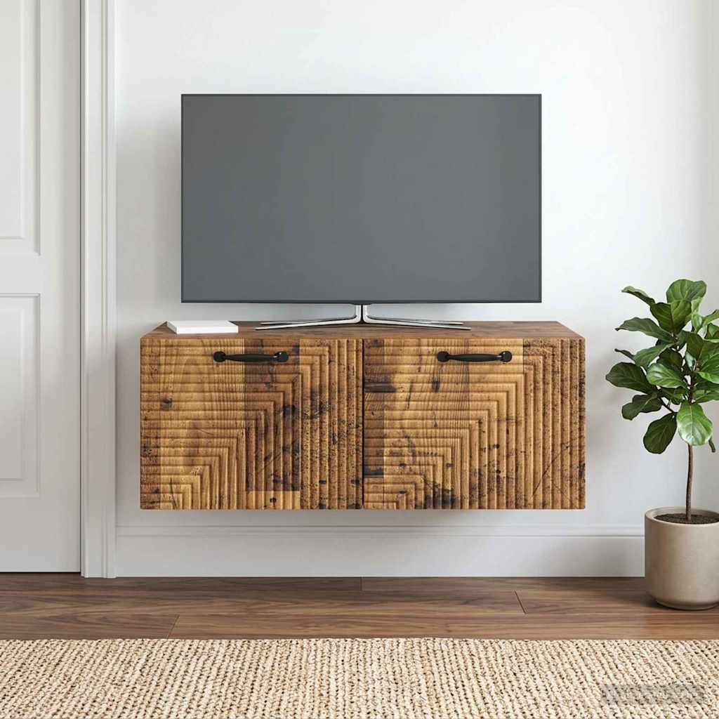 Nástěnná Tv Skříň Nástěnný Staré Dřevo 78,5 X 41 X 30 Cm