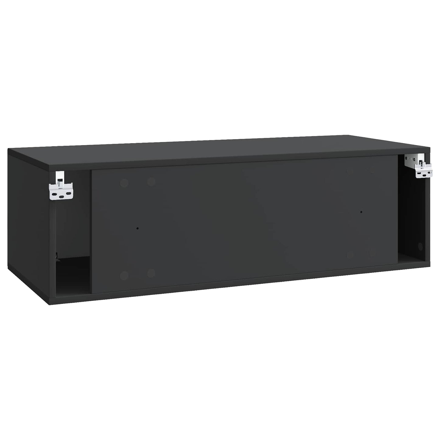 Nástěnná Tv Skříň Černá 98 X 41 X 30 Cm Kompozitní Dřevo
