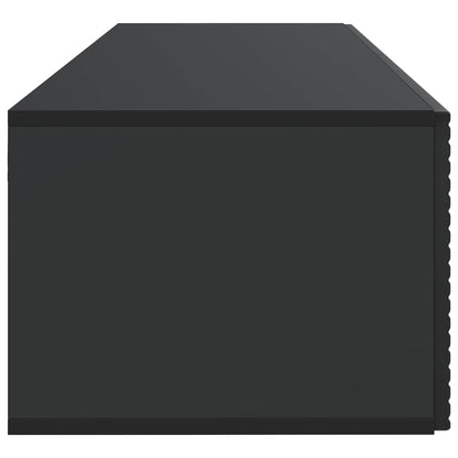 Nástěnná Tv Skříň Černá 98 X 41 X 30 Cm Kompozitní Dřevo