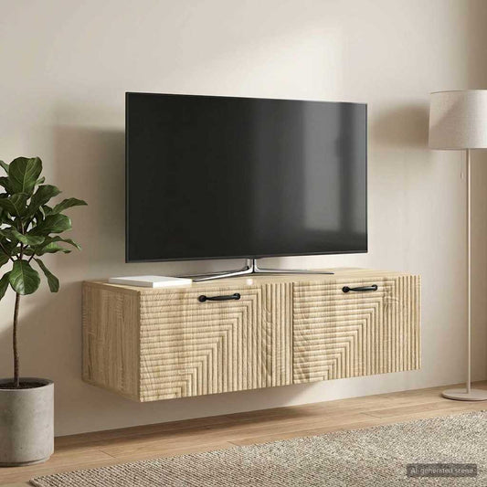 Nástěnná Tv Skříň Dub Sonoma 98 X 41 X 30 Cm Kompozitní Dřevo