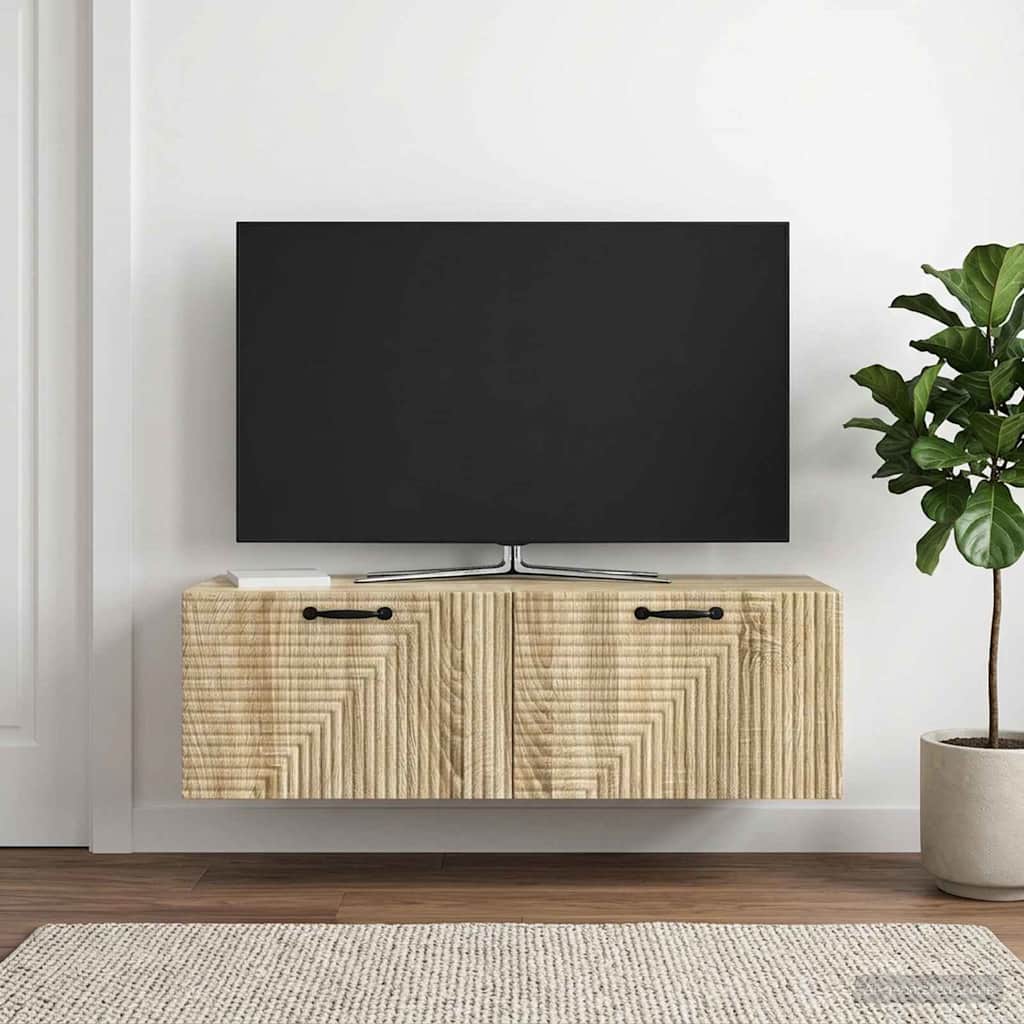 Nástěnná Tv Skříň Dub Sonoma 98 X 41 X 30 Cm Kompozitní Dřevo
