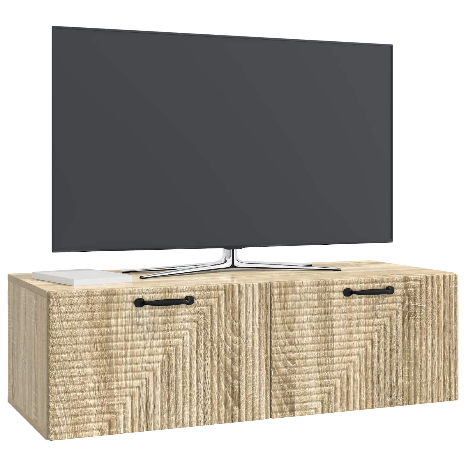Nástěnná Tv Skříň Dub Sonoma 98 X 41 X 30 Cm Kompozitní Dřevo