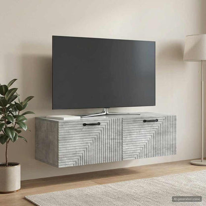 Nástěnná Tv Skříň Nástěnný Betonově Šedá 98 X 41 X 30 Cm