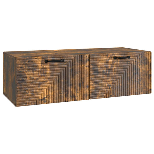 Nástěnná Tv Skříň Kouřový Dub 98 X 41 X 30 Cm Kompozitní Dřevo