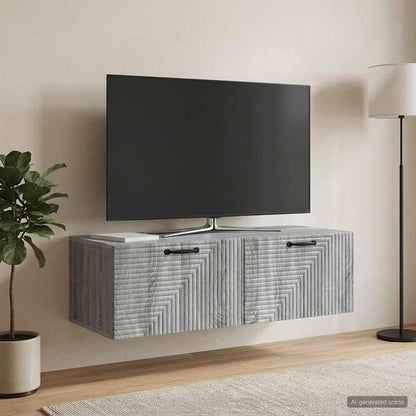 Nástěnná Tv Skříň Šedá Sonoma 98 X 41 X 30 Cm Kompozitní Dřevo
